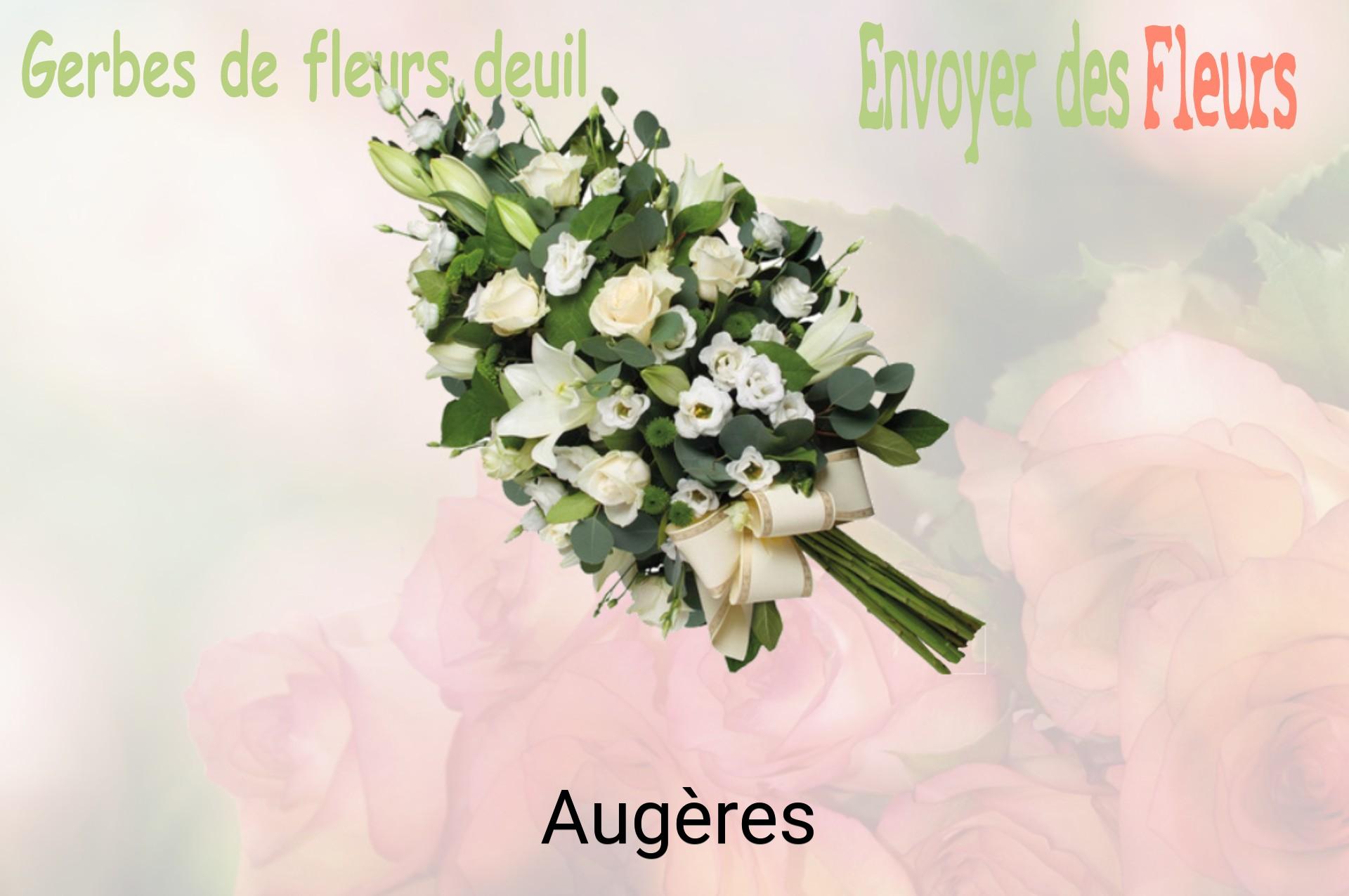 Gerbe de fleurs de deuil livrée à Augères